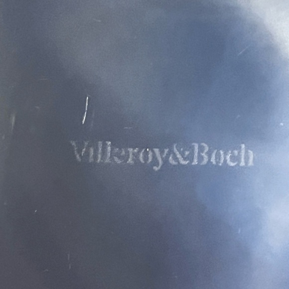 Villeroy & Boch Wave Dip Bowl Clear Glass With Deep Amber Rim 6" - Picture 6 of 6